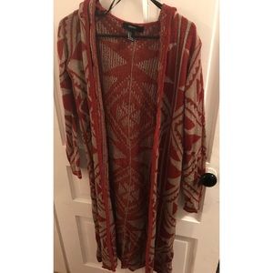 Forever 21 Boutique Aztec Sweater Duster
